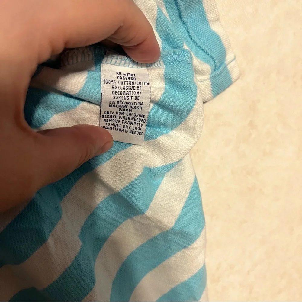 Ralph Lauren Men's‎ Aqua and White Striped Polo Shirt